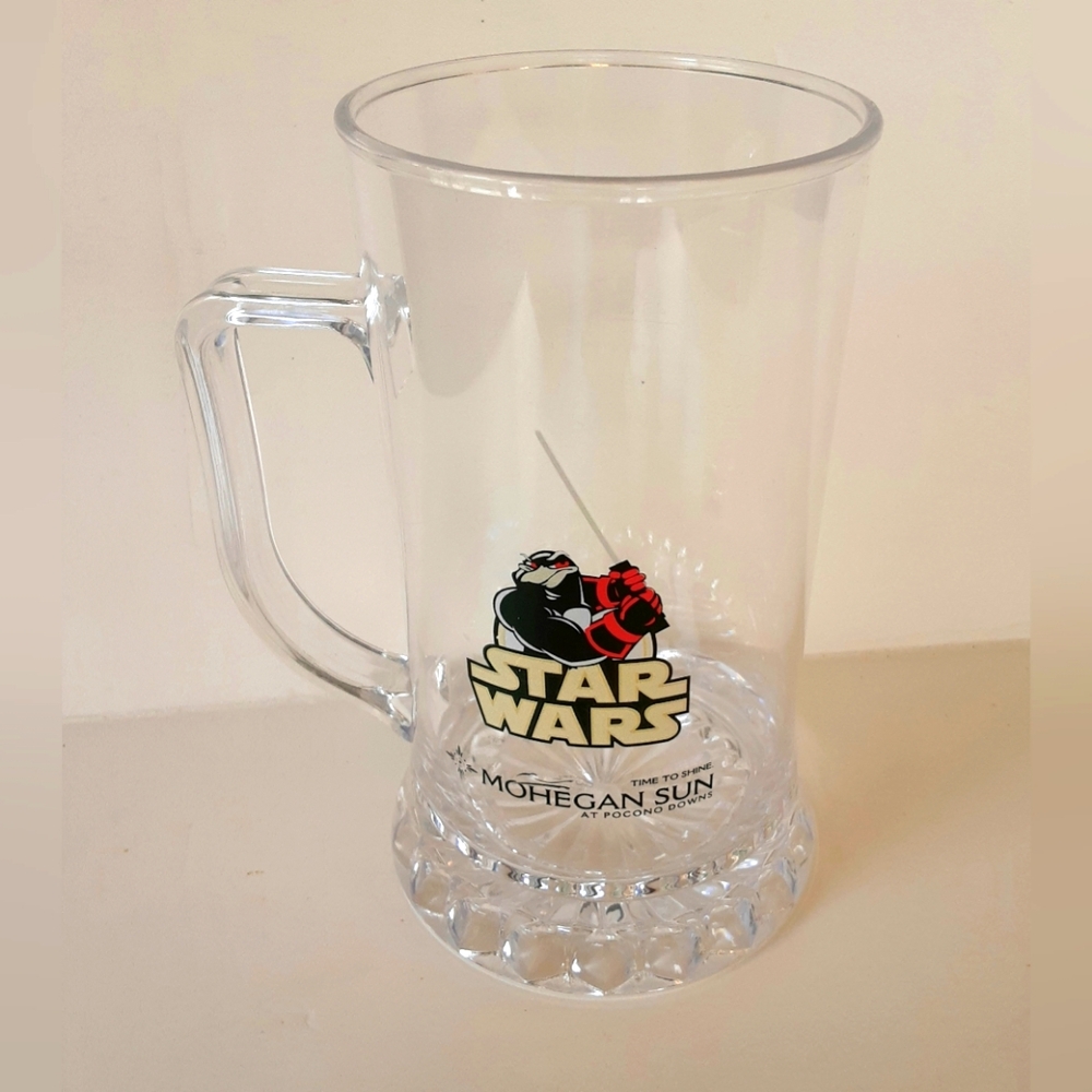 Clear Plastic Mug, Wilkes-Barre Scranton Penguins Hockey Souvenir, 6"